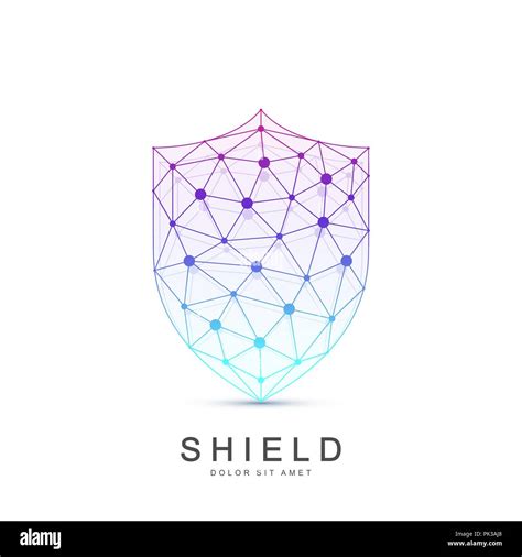Colorful Vector Template Shield Icon Protection Logo Icon Creative