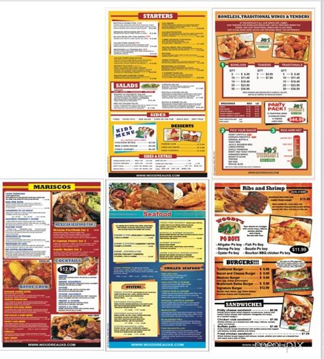 Menu Of Woodreauxs In Edinburg Tx 78541