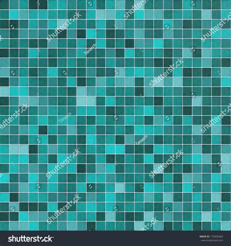 High Resolution Turquoise Mosaic Tiles Texture Stock Illustration
