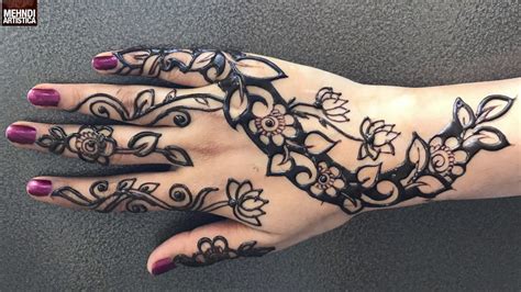 Colourdrive exclusive stencil designs 3. Lotus Leafy Mehndi Art Demo Designs | Negative Space Cut ...