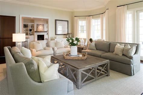 Moving the vacuum from different angles with a brush attachment will help pull up the most dust possible. Gray Coffee Table with Gray Roll Arm Sofa - Contemporary ...
