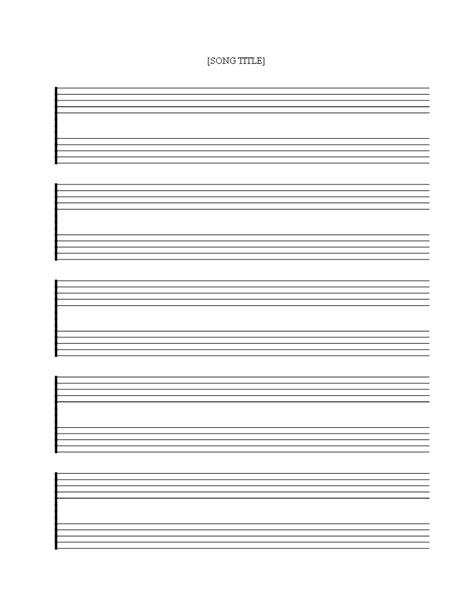Download This Free Printable Blank Music Staff Sheet With 5 Double Lines If You Are Composing
