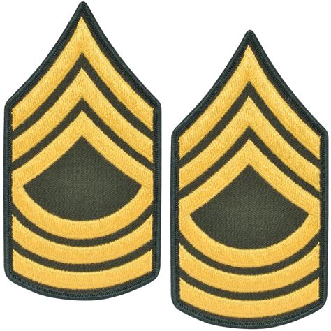 Army Master Sergeant Rank E 8 Army Class A Gold On Green Enlisted