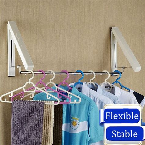 Maybe you would like to learn more about one of these? Creative Wall Mounted Retractable Foldable Clothes Rack ...