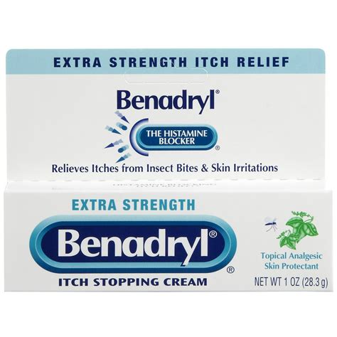 Benadryl 2 01 Diphenhydramine Hcl Zinc Acetate Itch Relief Cream