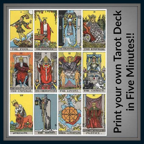 Printable Tarot Card Meanings Pdf Customize And Print