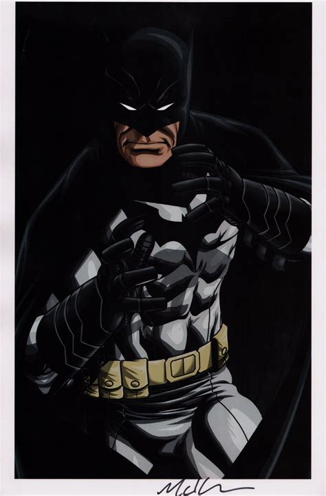 Mike Mckone Signed Dc Comic Art Print ~ Batman