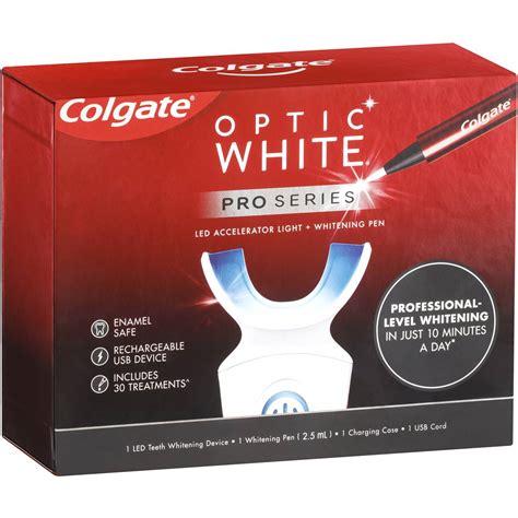 Colgate Teeth Whitening Device Optic White Pro Series Led Each Woolworths
