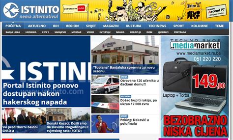 Srpski portal Istinito ponovo u funkciji | Radio Televizija BN