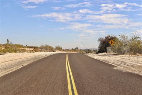 Deserted Road In California Desert Stock Image Image Of Dirt