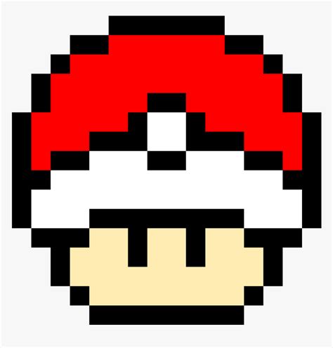 Mario Mushroom Pixel Art HD Png Download Kindpng
