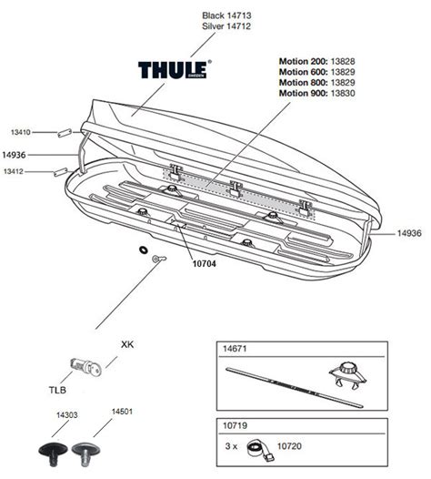 Thule Motion Roof Box Spare Parts
