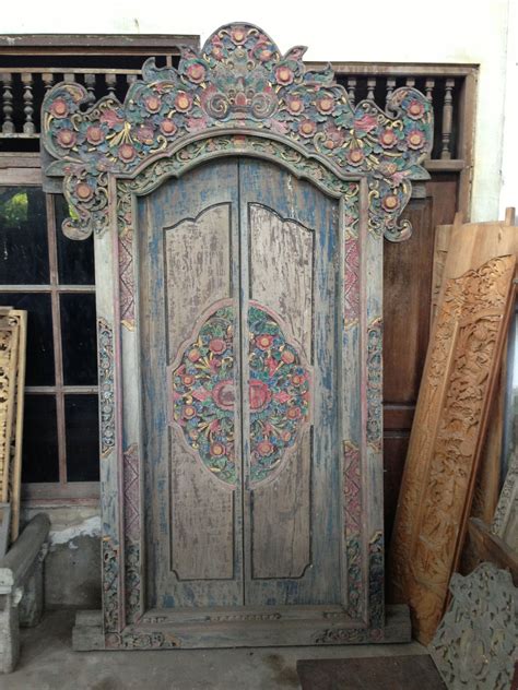 Doors And Panels Traditional Large Balinese Doors Hand Carved