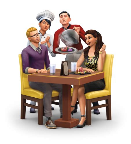 De Sims 4 Uit Eten Box Art Render Sims Nieuws