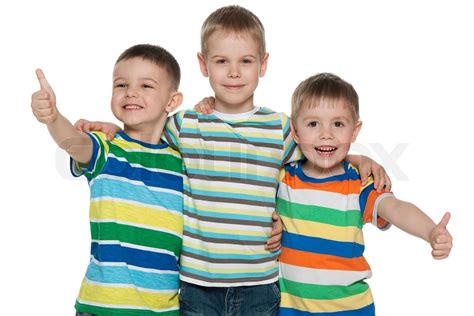 Three Happy Cute Boys Stock Image Colourbox