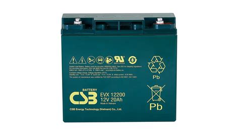 Evx12200 Csb Energy Rechargeable Battery Lead Acid 12v 20ah Screw