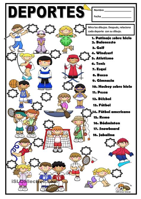 En este curso puedes encontrar una lección destinada a aumentar tu vocabulario y justo allí te explicamos que una persona empezando con este. DEPORTES | Educación física preescolar, Actividades ...
