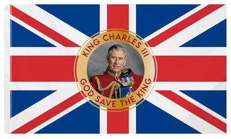 King Charles Coronation Flag Souvenir Union Jack 5ft X 3ft God Save The