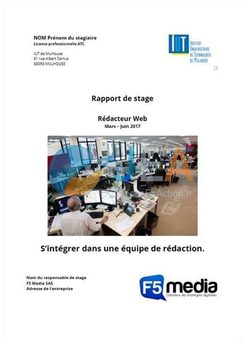 Photo Page De Garde Rapport De Stage Image To U
