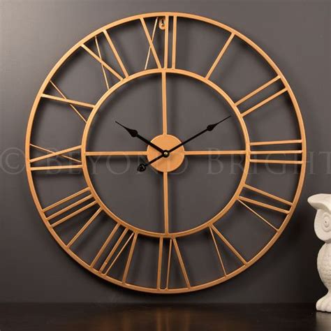 60cm Copper Wall Clock Living Room Wall Clock Wall Clock Design Clock