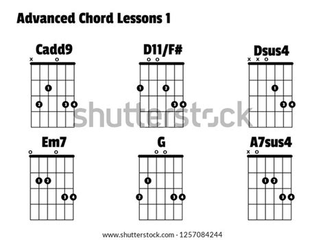 Advanced Guitar Chord Lessons 1 Stock Vector Royalty Free 1257084244