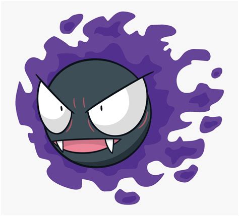 Gastly Pokemon Character Vector Art Gastly Pokemon Hd Png Download