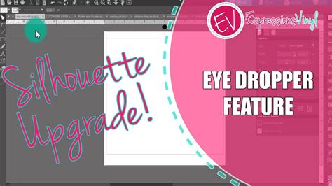 Silhouette Designer Edition Upgrade Eye Dropper Feature Youtube