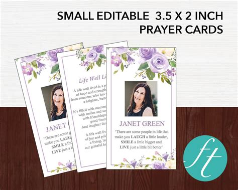 Lilac Bouquet Funeral Prayer Card Funeral Templates Reviews On Judgeme