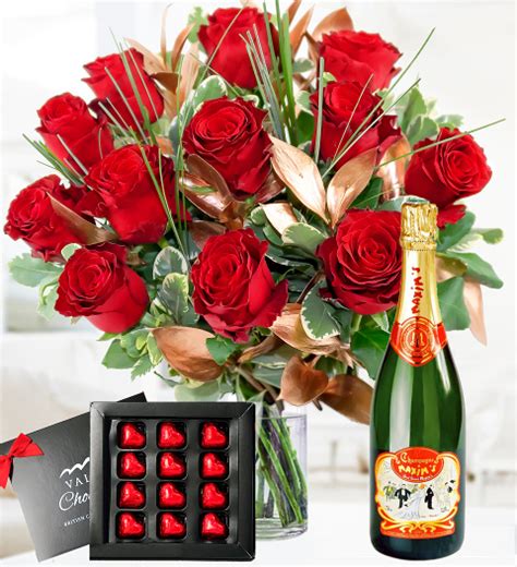 If you're looking for food and wine gifts, you can't go wrong with everything but flowers. Roses and Champagne » Valentines Gifts £84.99 | FREE ...