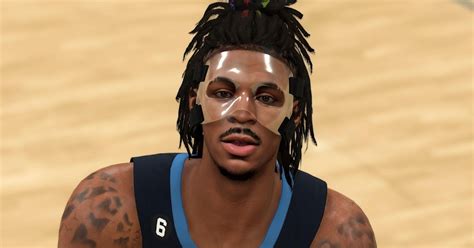 NBA 2K23 Ja Morant Cyberface Update Current Look W Mask Billows