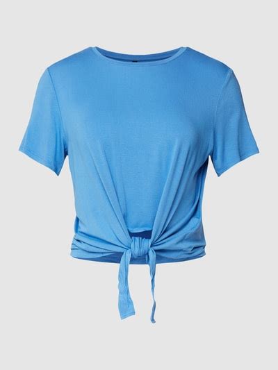 Pieces T Shirt Mit Knotendetail Modell NEORA Bleu Online Kaufen