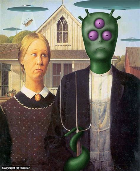 Alien Gothic By Thomas Miller American Gothic Painting American