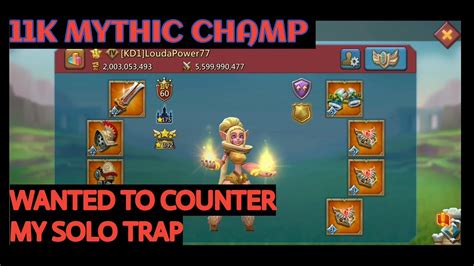 Lords Mobile Solo Trap My Trap Got Countered By 11k Mythic Champ Account YouTube