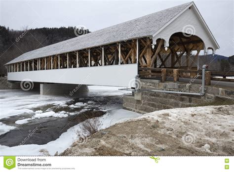 Historic White Covered Bridge Ammonoosuc River Stark New Hampshire