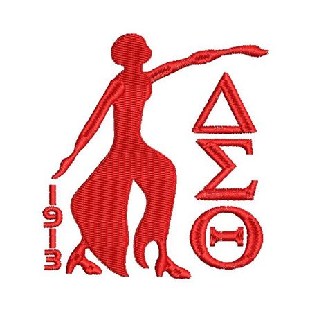 Delta Sigma Theta 1913 Lady Of Fortitude Embroidery Design Etsy