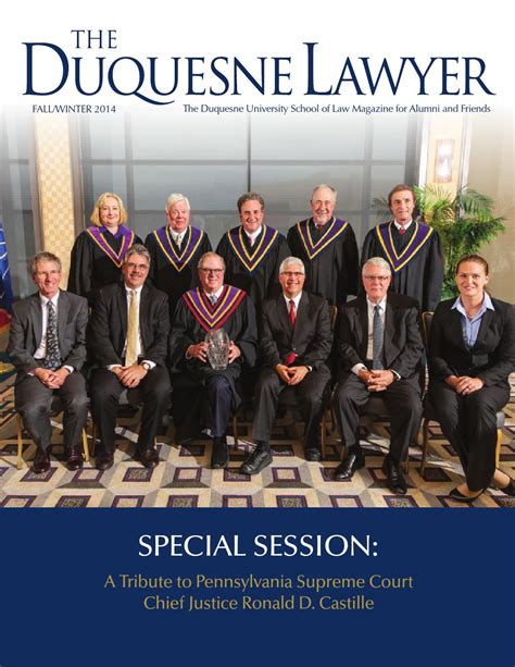 Duquesne Lawyer Magazine Fallwinter 2014 By Thomas R Kline School Of Law Of Duquesne