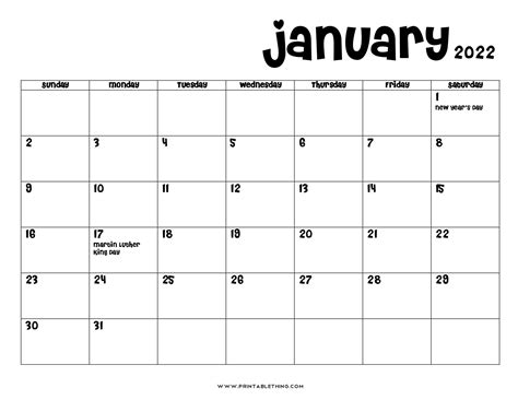 2022 Calendar Printable Wiki Template Calendar Design