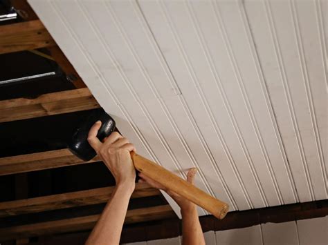 If the room has no existing fixture, this project is more difficult and entails cutting through the ceiling and installing new. How to Replace a Drop Ceiling With Beadboard Paneling | DIY