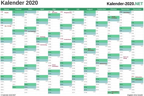 Free Excel 2020 Calendar With Public Holidays Excel Kalender 2020