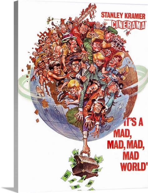 Its A Mad Mad Mad Mad World 1963 Wall Art Canvas Prints Framed