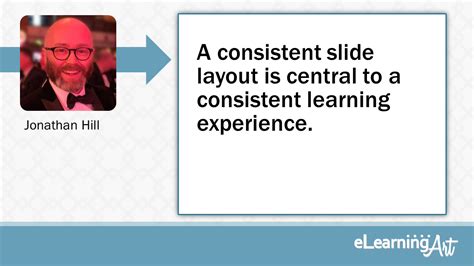 Elearning Slide Design Tip By Jonathan Hill A Consistent Slide Layout Is Central To A