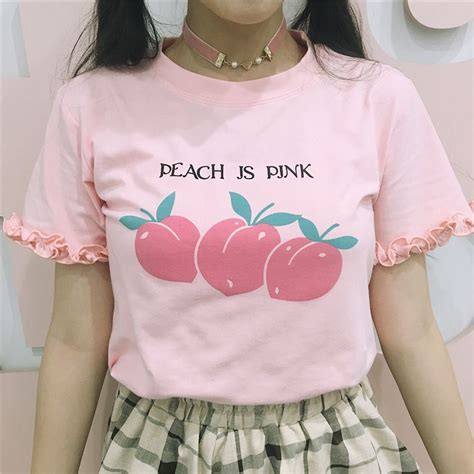 Peach Is Pink Shirt 12 ♡ Aesthetic Shirts Kawaii Clothes Cute