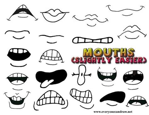 How To Draw Cartoon Mouths Cartoon Drawings Cartoon Styles Cartoon
