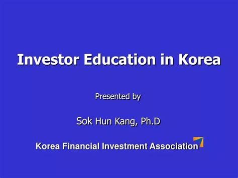 Ppt Investor Education In Korea Powerpoint Presentation Free