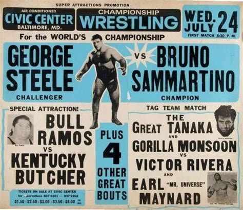 George Steele Vs Bruno Sammartino 8x10 Poster Photo Wrestling Picture