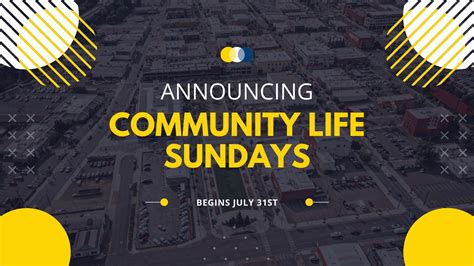 What Is Community Life Sunday About Living Waters Church