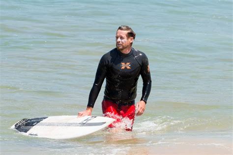 Surfs Up Hunky Simon Baker Hits The Waves In Sydney See Photos Of