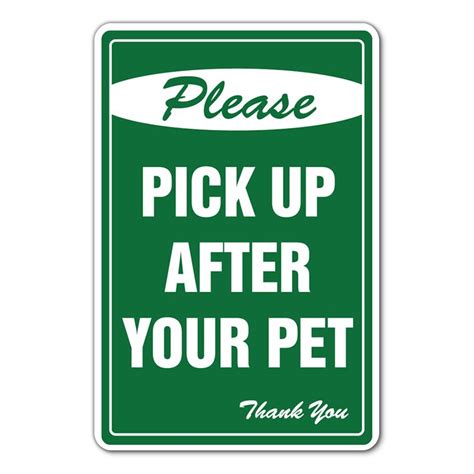 Signmission Please Pick Up After Your Pet No Dog Poop Sign And Reviews