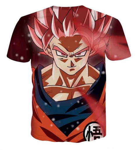 Dragon Ball Super Goku Super Saiyan 2 Red Kaioken 3d T Shirt Dragon