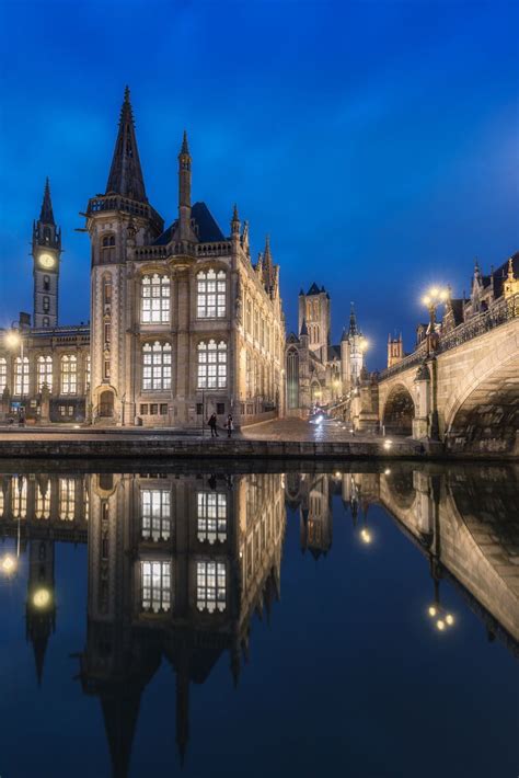 Night In Gent Gent Gand Belgium Gent Belgium Belgium Europe